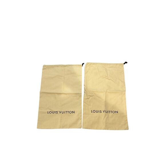 Louis Vuitton Drawstring Dust Bag Set of 2 Authentic 18x11 - Picture 1 of 3